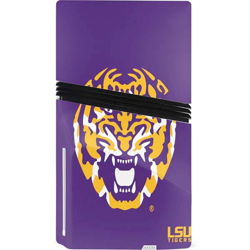 LSU Purple Tiger Mascot PS5 Pro Disk Bundle  Skin